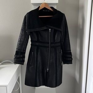 Armani Exchange Black Zip Winter Coat